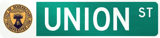 Union St street sign, Schenectady