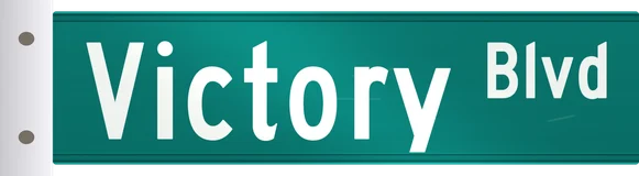 Victory Blvd street sign, Staten Island
