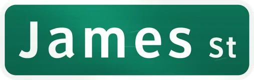 James St street sign, Syracuse