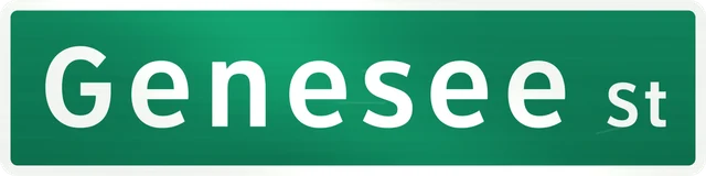 Genesee St street sign, Utica